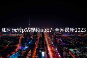 如何玩转p站视频app？全网最新2023