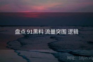 盘点 91黑料 流量突围 逻辑