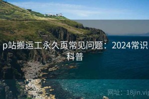 p站搬运工永久页常见问题：2024常识科普