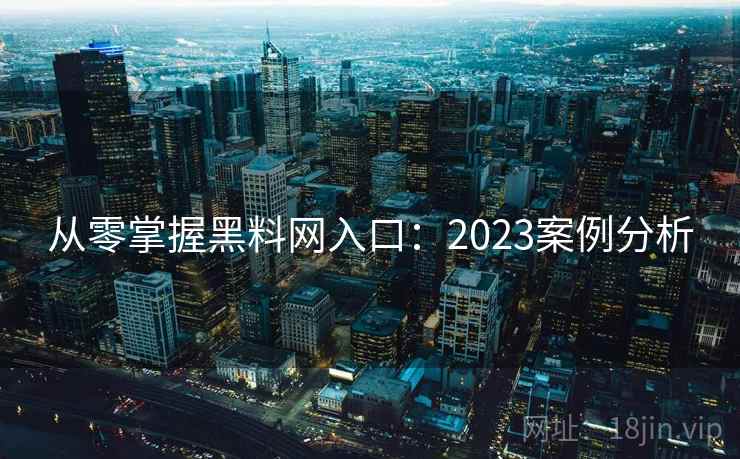从零掌握黑料网入口：2023案例分析