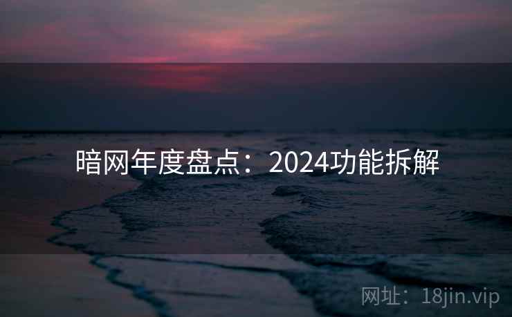 暗网年度盘点：2024功能拆解