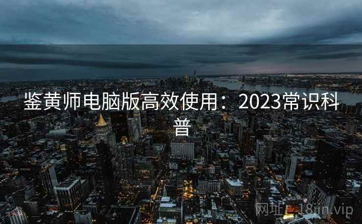 鉴黄师电脑版高效使用：2023常识科普