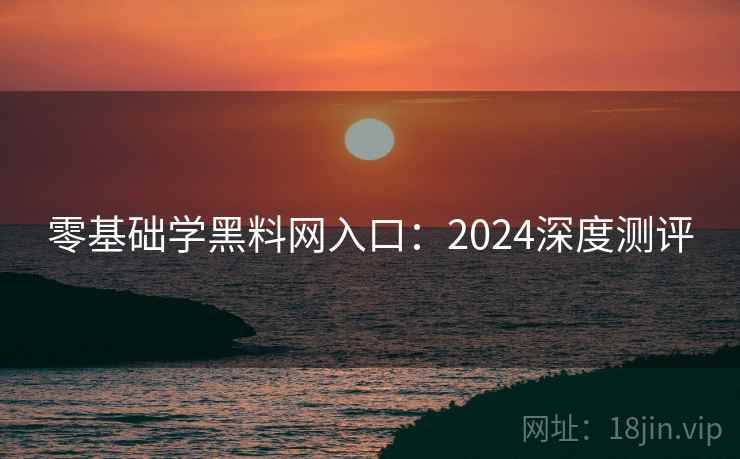 零基础学黑料网入口:2024深度测评 零基础学黑料网入口:2024深度测评